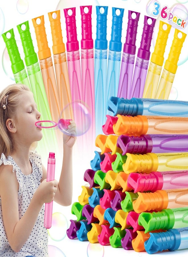 IJIGU 36 Pack Big Bubble Wands Bulk in 6 Colors, Ideal for Easter, Summer, Halloween, Valentine, School Classroom Prizes - Image 1